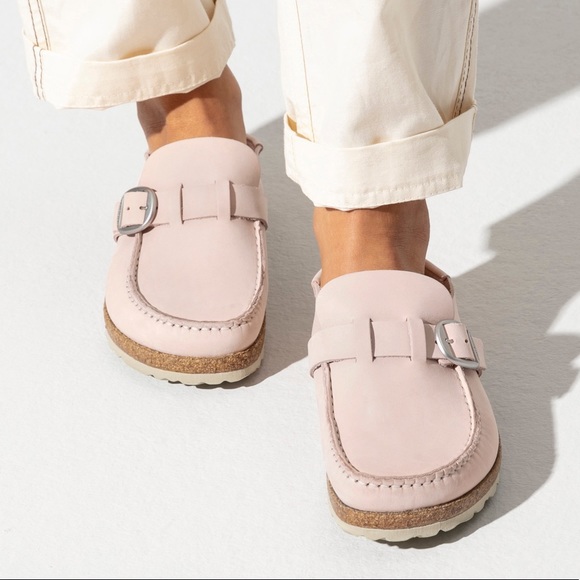 Birkenstock Shoes - NEW Birkenstock Buckley Clog Pink Nubuck Leather Size 39